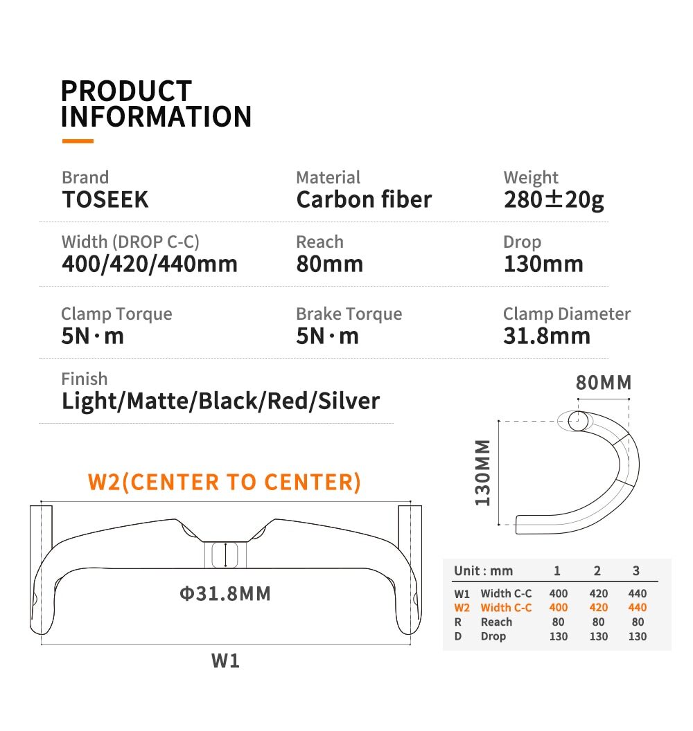 Full Carbon Fiber Handlebar Road Bicycle Integrated Handlebar Bicycle Drop Bar