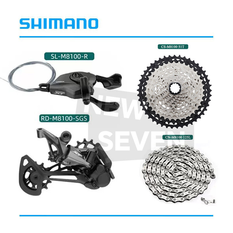 New Shimano XT M8100 12 Speed Groupset 4pcs 45T/51T Cassette 125L Chain-OE