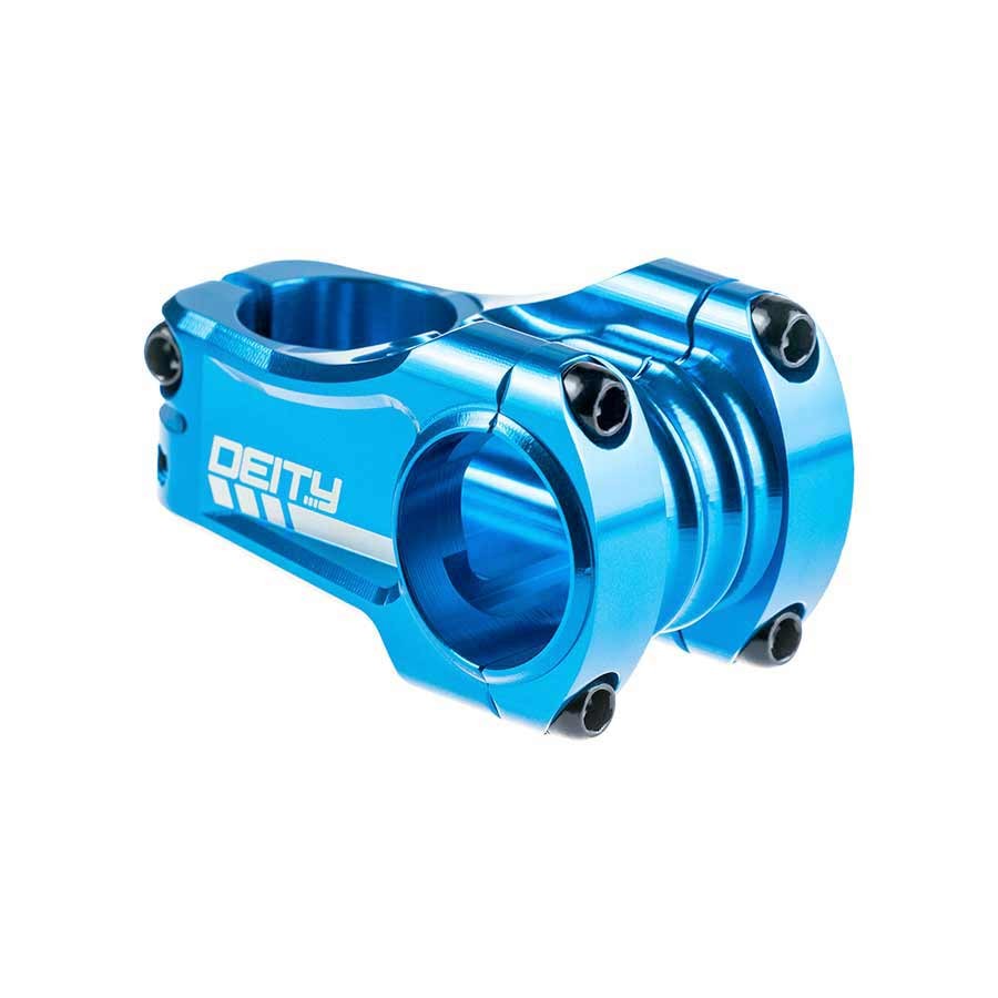 New Deity Copperhead 50 Stem Clamp: 31.8mm L: 50mm Steerer: 28.6mm 0° Blue