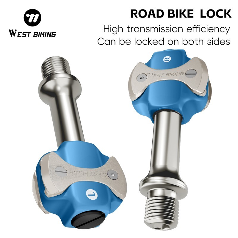 Road Bike Lock Pedals 3 Bearing for SPEEDPLAY Bicycle Clipless Pedals Blue