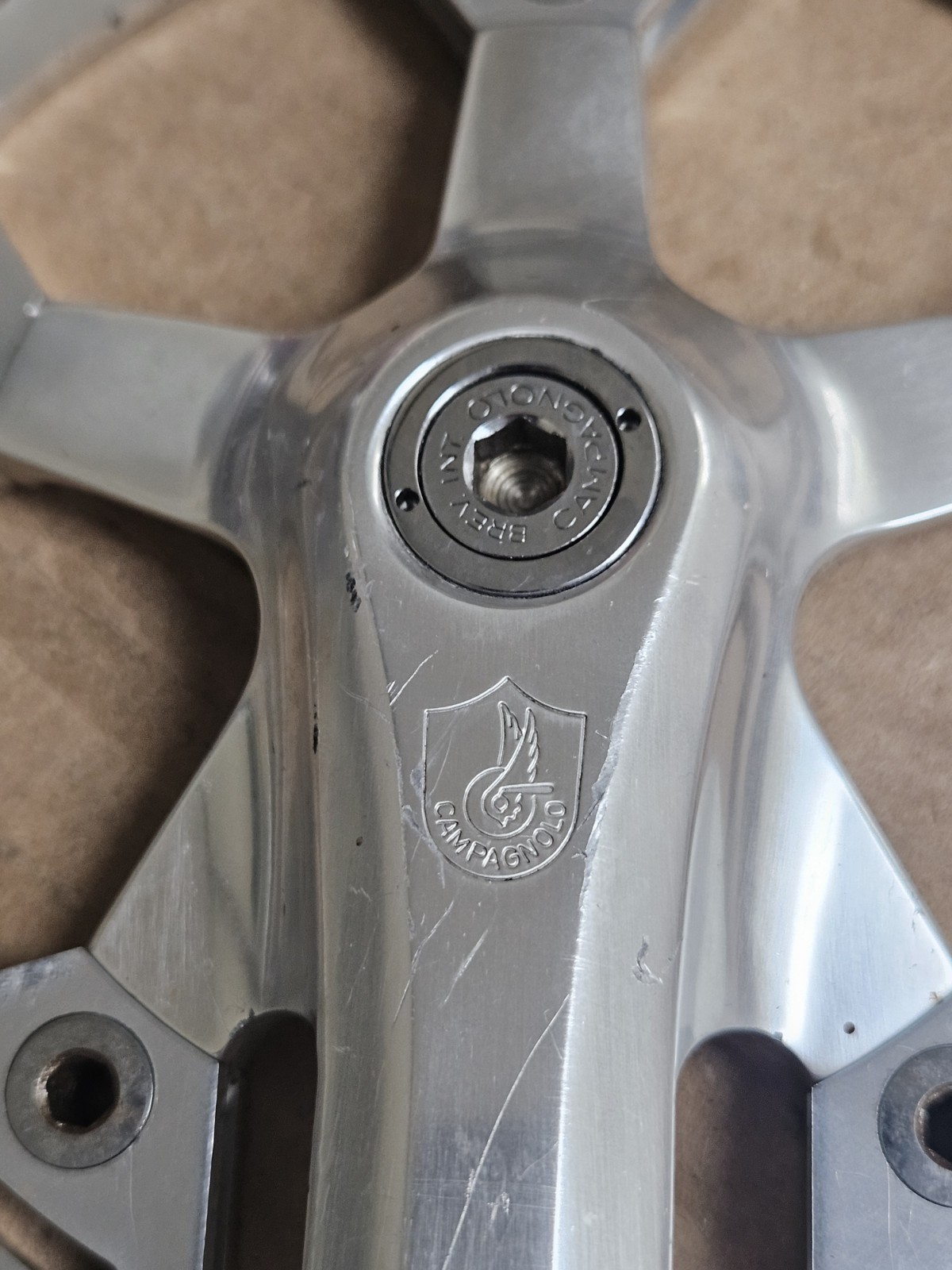 Campagnolo Victory crankset, 170mm arms, 52/42 rings, w/ bottom bracket, used