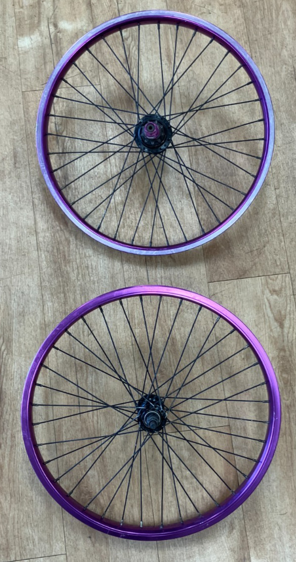 Nitrous 16″ Bike Rims – Front & Back Purple Eastern Bikes