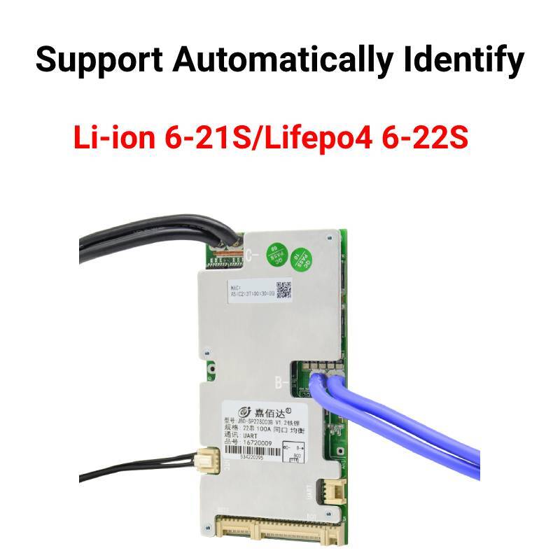 Smart BMS 24V TO 60V Lifepo4 40A 50A 80A 100A Lithium 6S 8S 10S 13S 16S 20S 22S
