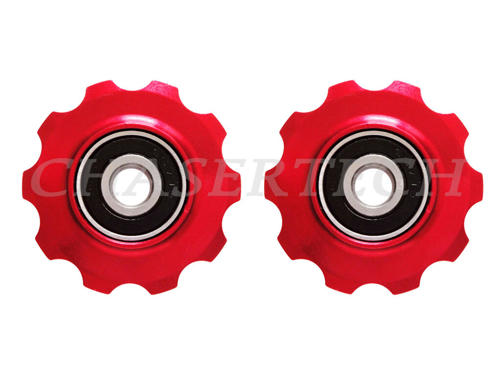 MTB Road Bike Rear Derailleur Jockey Wheel Pulley 10T Red