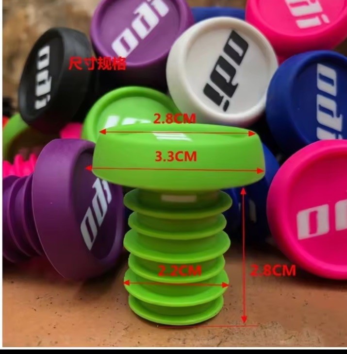 Black Handlebar End Plugs Rubber Bar Cap Grip Mountain Bike Road Bicycle ODI