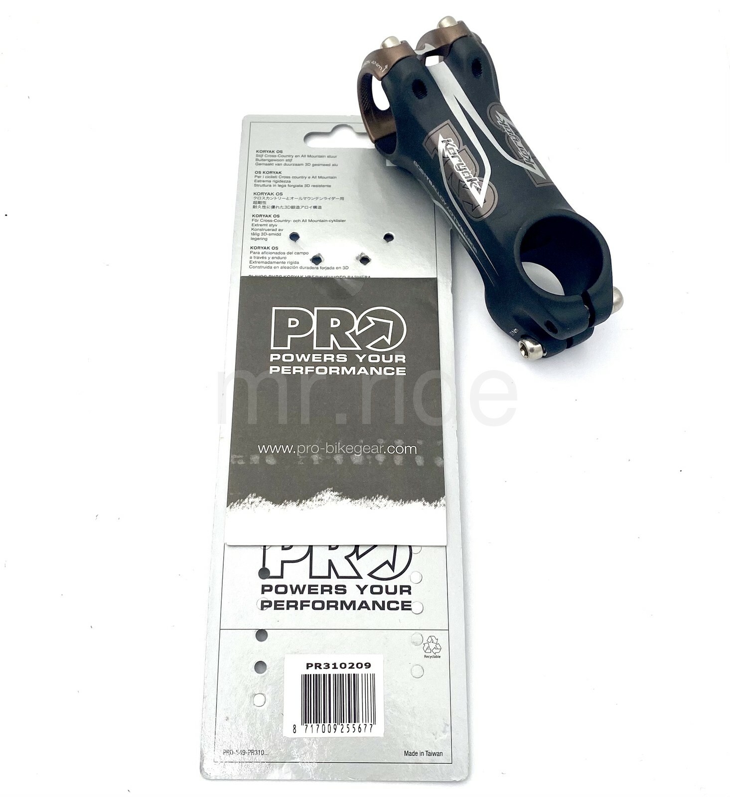Shimano PRO KORYAK 3D Forged Stem,1-1/8″, +/- 10 Degree, 31.8 x 80~120mm, Black