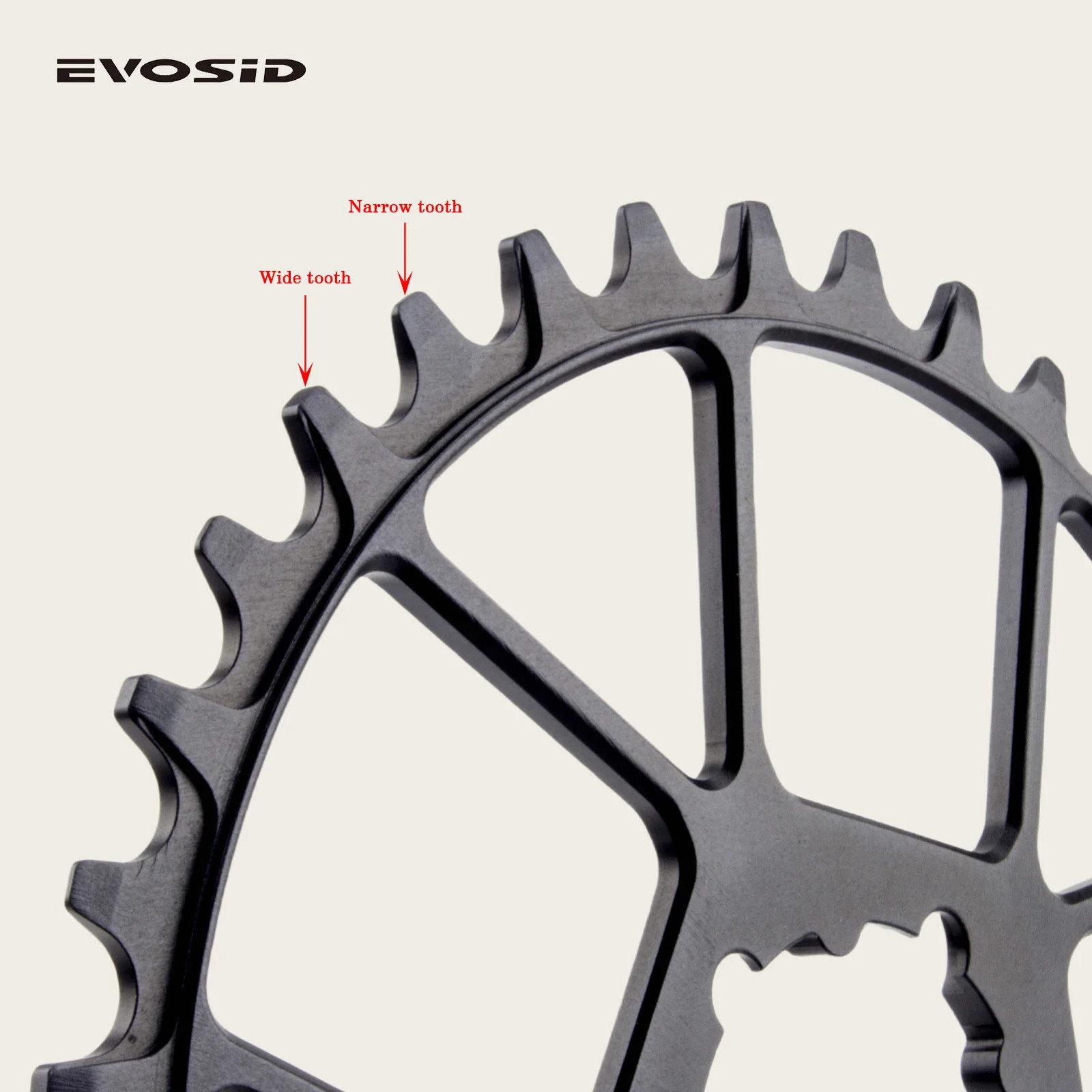 Ultralight AM MTB Bicycle Crankset 165/170/175mm Cranks Arms 3-nail Chainrings