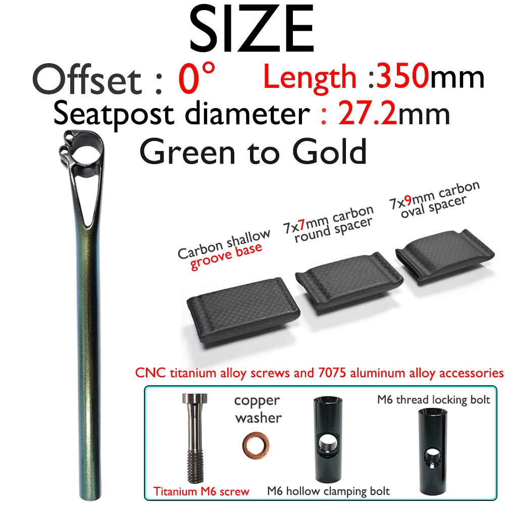 Carbon MTB Road Bike Seatpost 0 25 Degree Offset 27.2 30.8 31.6mm Diameter