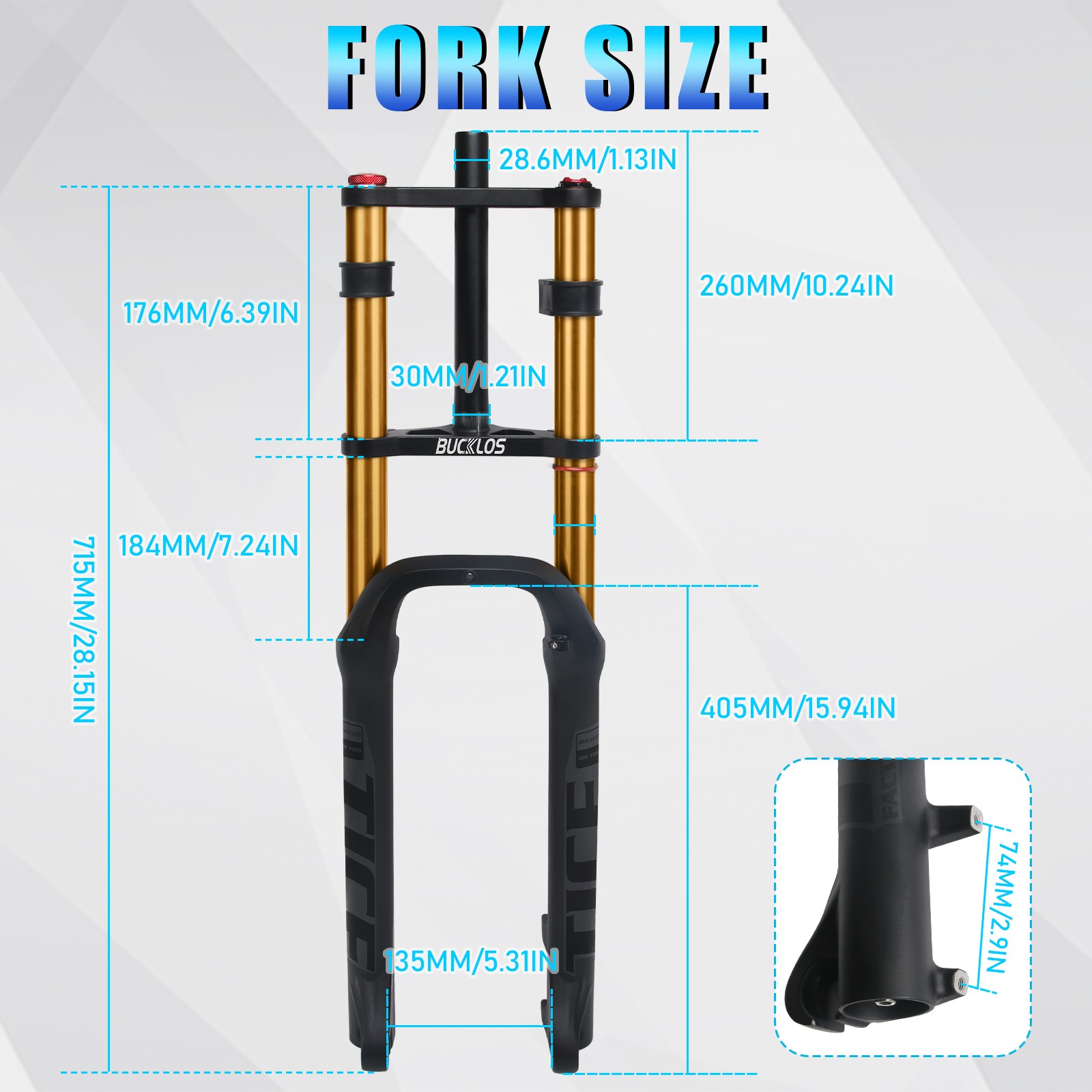 New 2026 26″ Downhill Air Fork 180mm Travel Beach Electric MTB Bike 4.0 Fat Tire