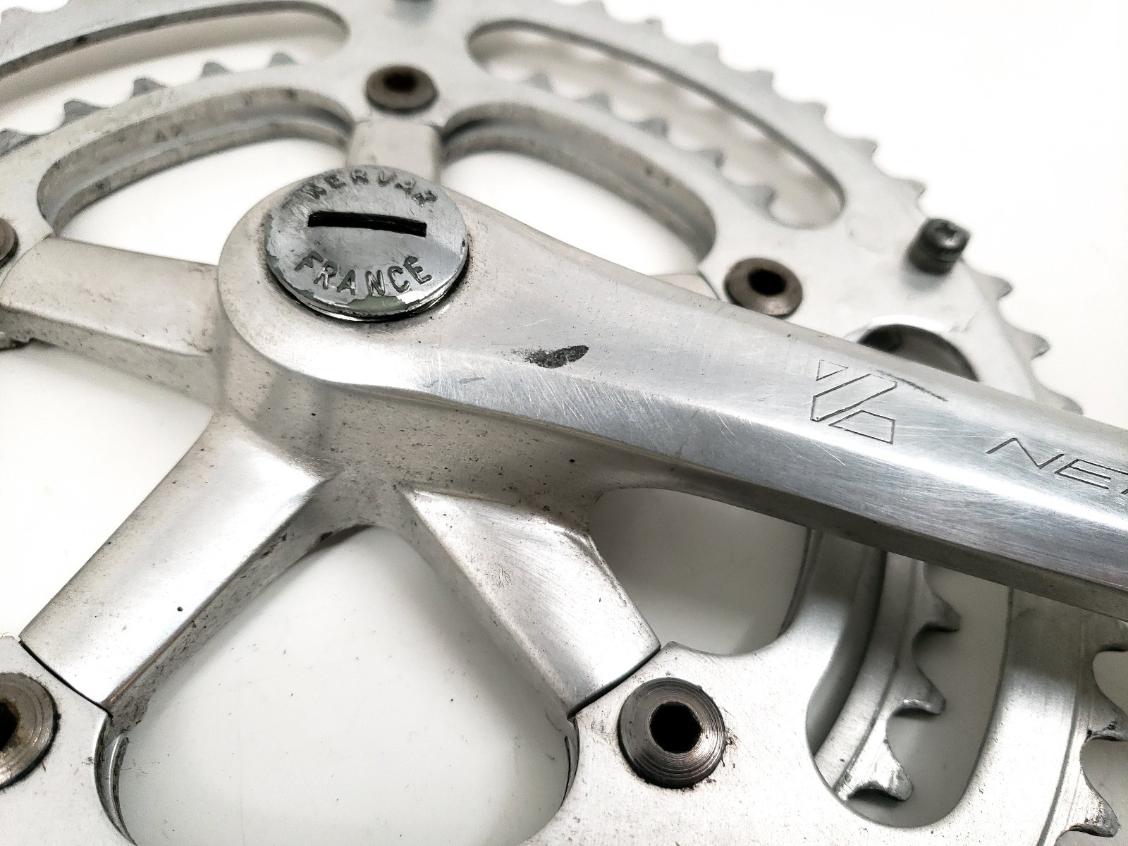 Nervar Square Taper Double Silver Aluminum 122BCD Crankset 52/42t 170mm