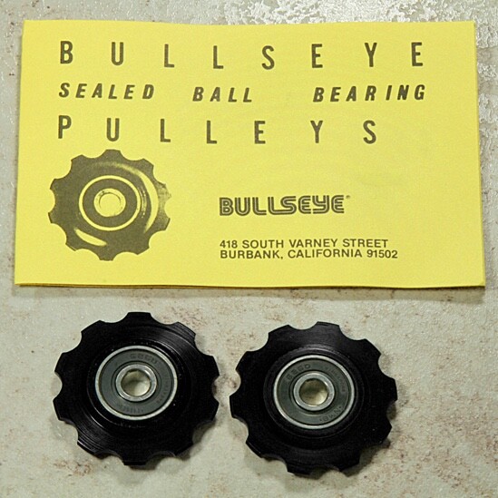 Bullseye Pulleys NOS *BLACK* For Vintage Campy Shimano Suntour & Others