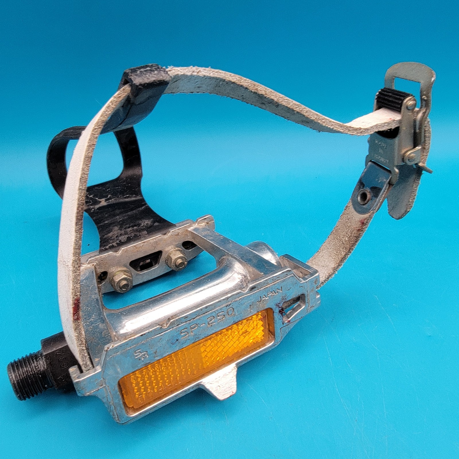 SR SP-250 Toe Clip & Strap Bike Pedals Sakae Cages Christophe Straps Fixie e4