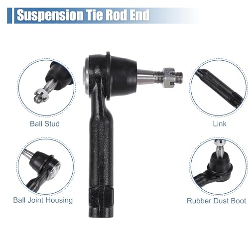 4pcs Front Inner Outer Tie Rod Ends Kit Suspension Steering Tie Rod End for