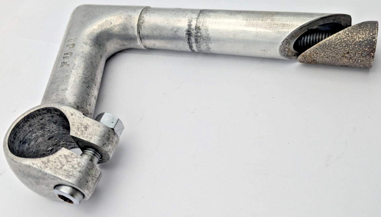 NITTO FUJI QUILL STEM JAPAN 22.2 25.4MM CLAMP 100MM ALUMINUM SILVER