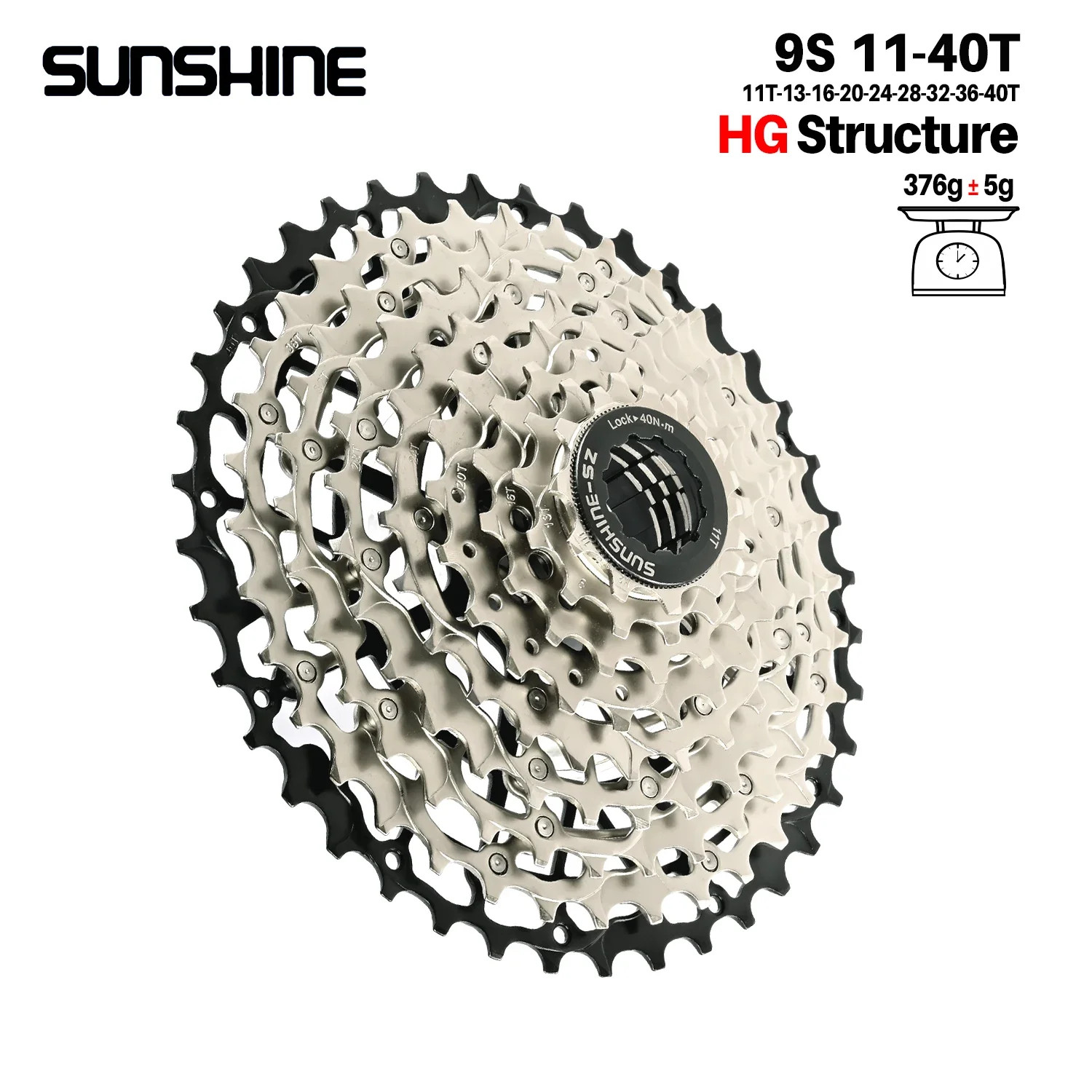 Sunshine 9S 10S 11 12 13 Speed UltraLight Cassette for MTB Bike HG Freewheel