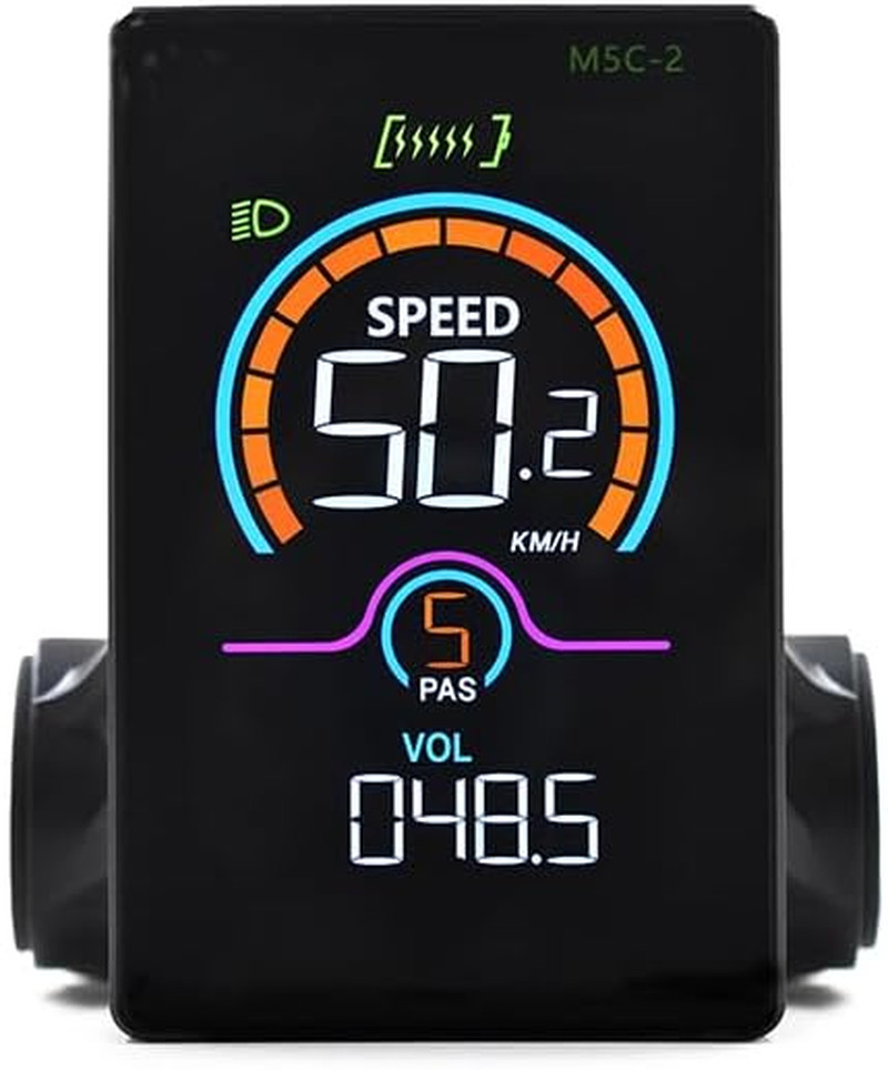 Ebike Display, UART No. 2 Protocol, Colorful 2LCD Display 24V, 36V, 48V, 60V for
