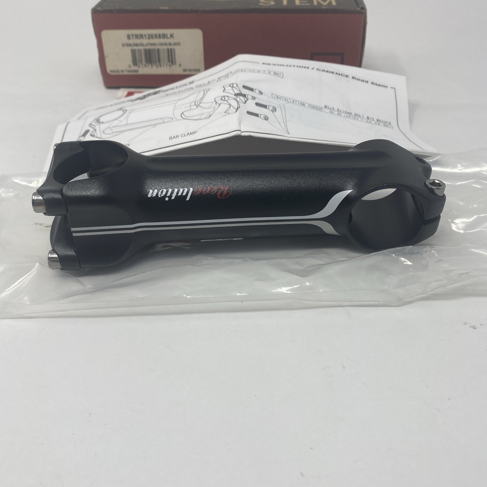RaceFace Revolution Stem – 120mm 15.07 120×8 Black Open Box New w/ Box Manual