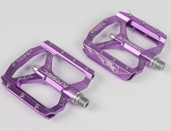 KRSEC Aluminum Road MTB Mountain Bike XC Bicycle Pedal Bearing Flat Pedals 9/16
