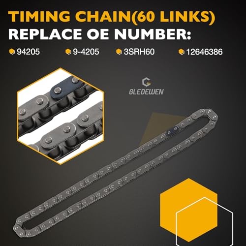4.3L 4.8 5.3 6.0 6.2 6.6L Engine Timing Chain Kit With Tensioner, Compatible