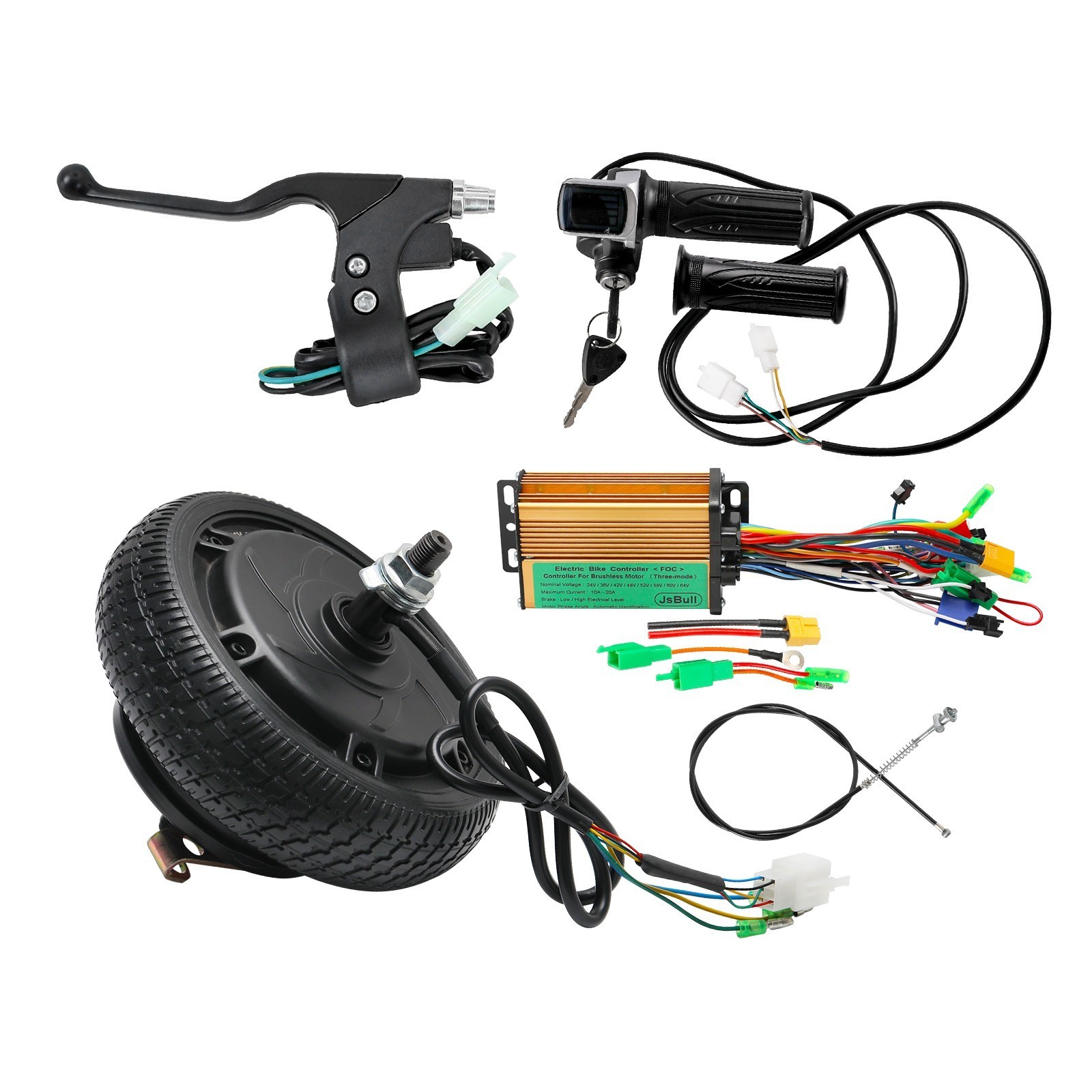 Electric Bike Hub Motor Kit 36V 250W Brushless Motor 6.5″Wheel Wheelbarrow EBike