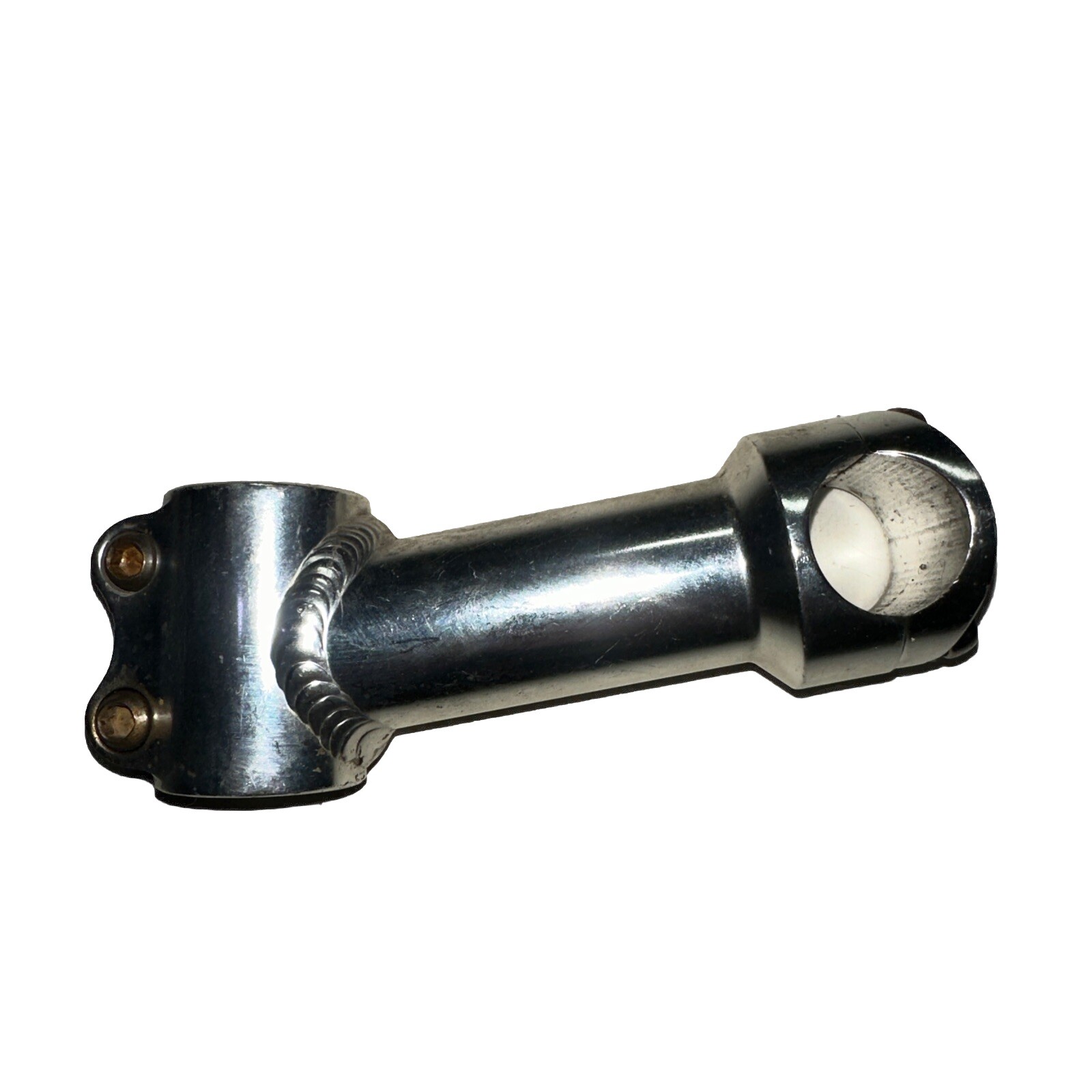 Vintage Bicycle bike stem 105 mm +/-5 degrees 1 1/8th” 25.4 mm Silver Threadless
