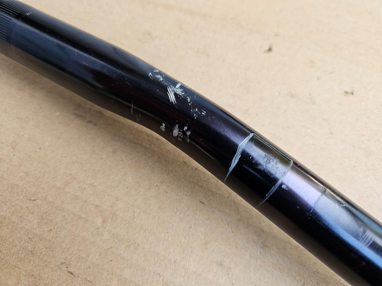 Vintage 80s Nitto Mountain Bike Flat Bars 58cm Wide x 25.4mm Black made in Japan