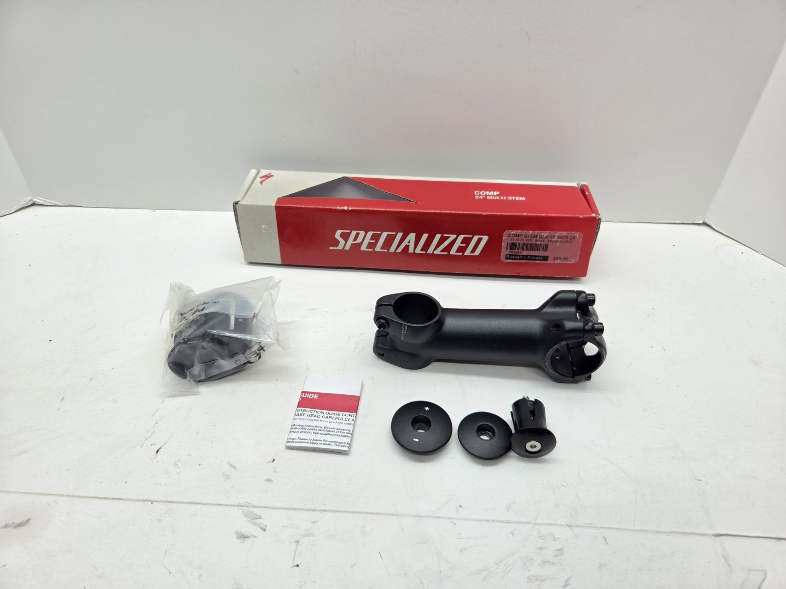 Specialized Comp 24 Multi Threadless Stem 75mm 31.8 1 1/8 Black 6061