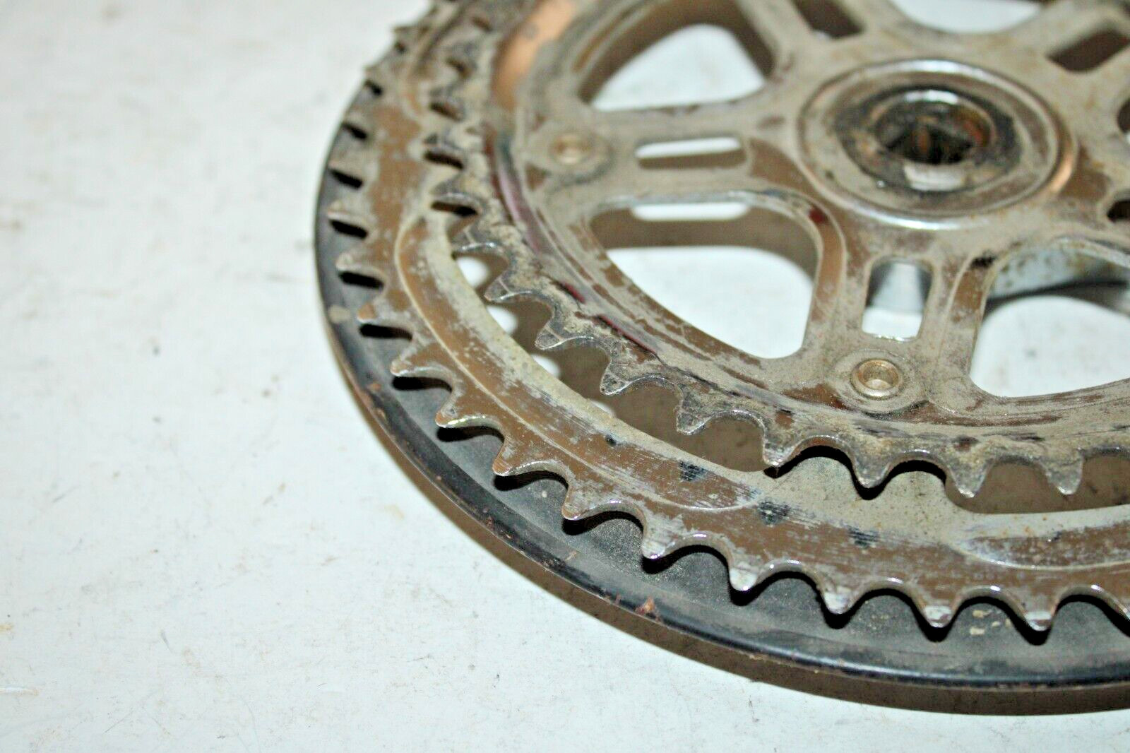 Vintatge Drive Crank Arm Silver 170mm 48/40T BCD112 Steel Touring USA Shipper