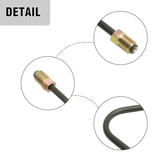2Pcs Front Brake Caliper Line, Alloy Steel Hose Kit, Replacement for Toyota