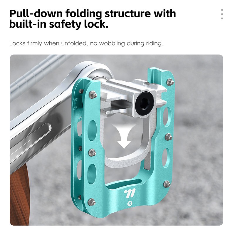 Aluminium Bicycle Foldable Pedals 3 Bearings Cycling Folding Bike Pedals Blue
