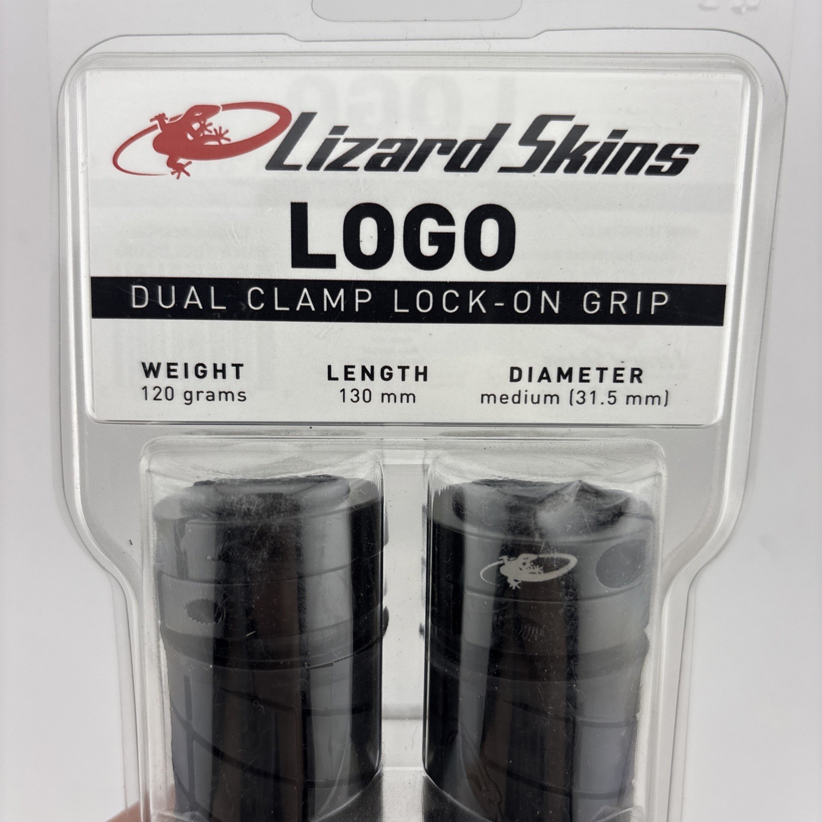 New Lizard Skins LOGO Dual Clamp Lock-On Grip 130mm Length Mountain Bike Bicycle