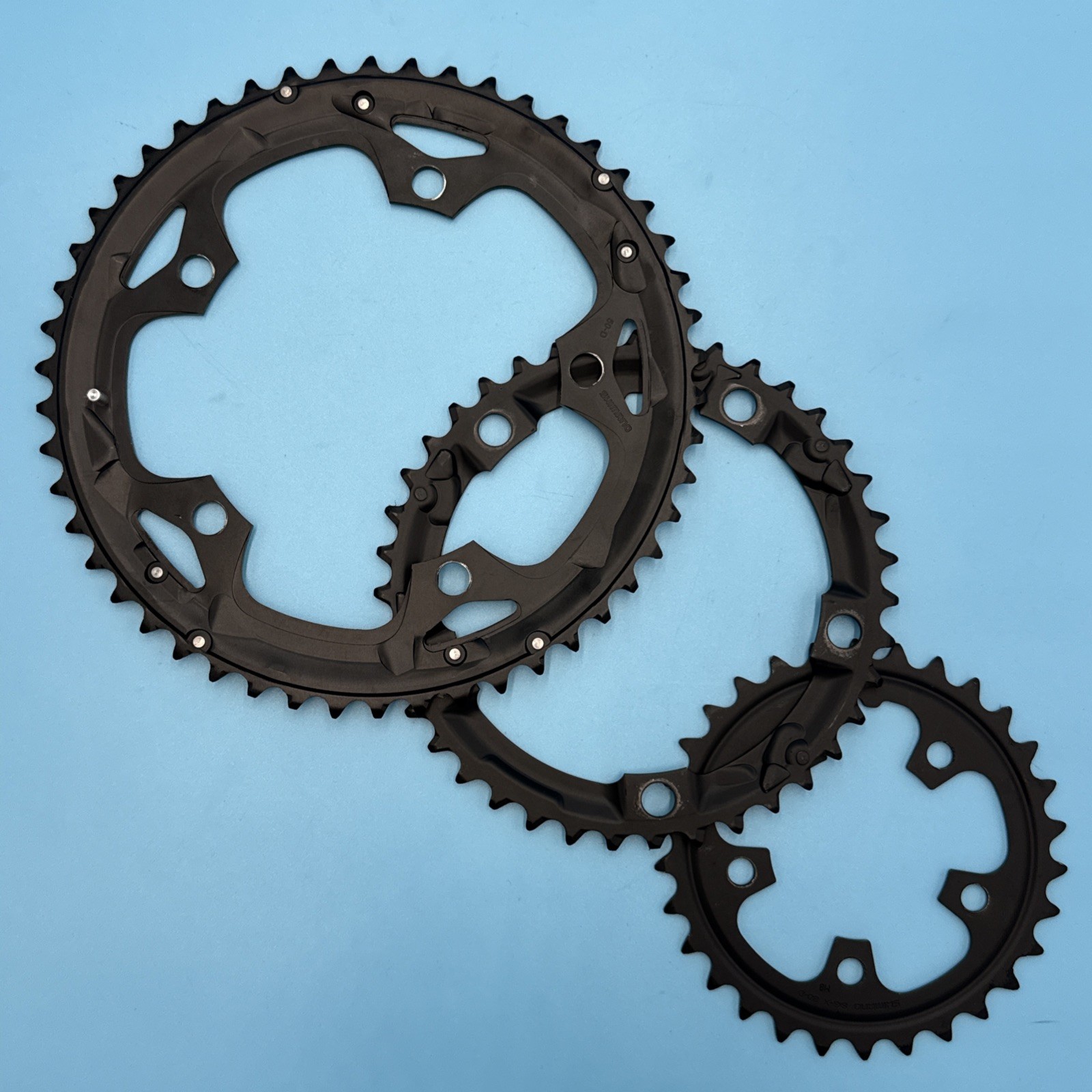 NEW Shimano SORA 3503 50 39 30t TRIPLE 9-Speed Black Alloy Chainring Set 3500