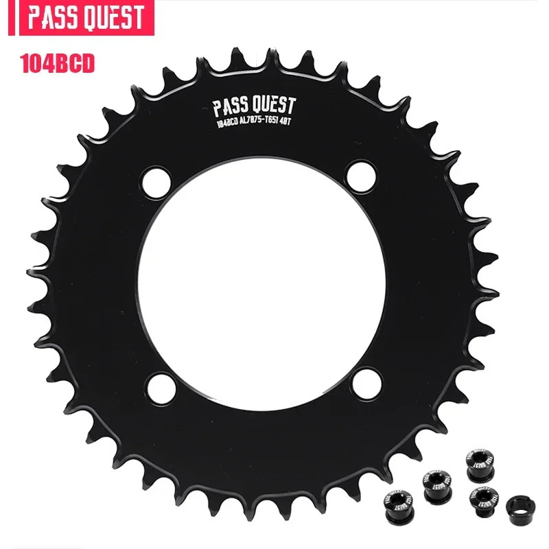 104BCD Mountain Bike Road Bike Narrow Wide Round Chainring 32-48T Chainwheel