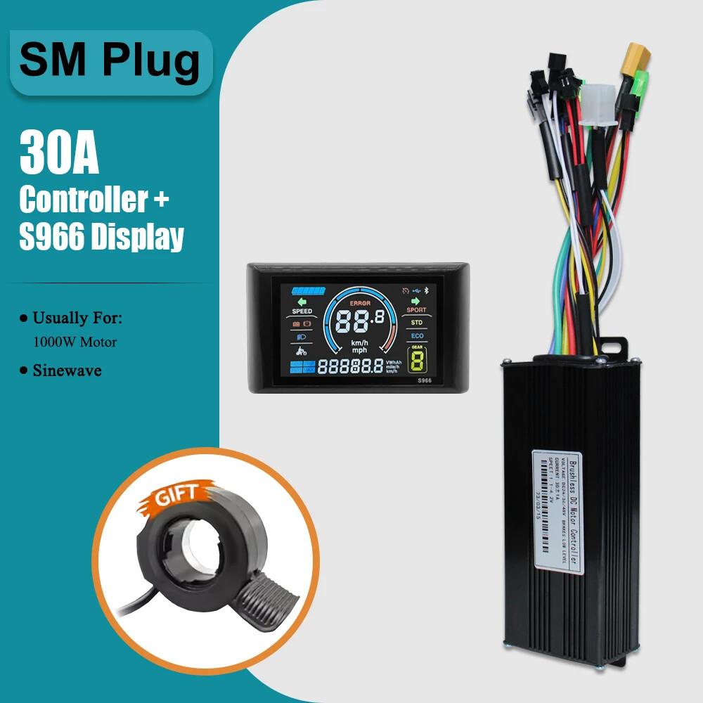 Electric Bike Three-Mode Sine Wave 36V 48V 17A-40A Controller with LCD Display