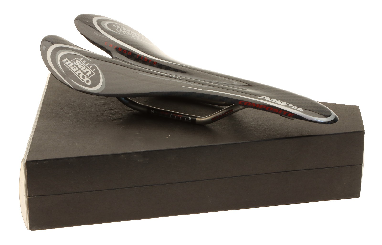 Selle San Marco Aspide Saddle Carbon Fiber Body Titanium Rails Black NIB NOS NEW