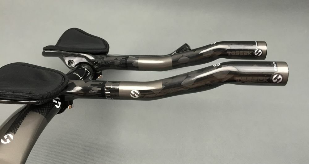 TOSEEK Carbon Fiber Bicycle Handlebar TT Road Bike Bullhorn Bar Aero Bar 31.8mm
