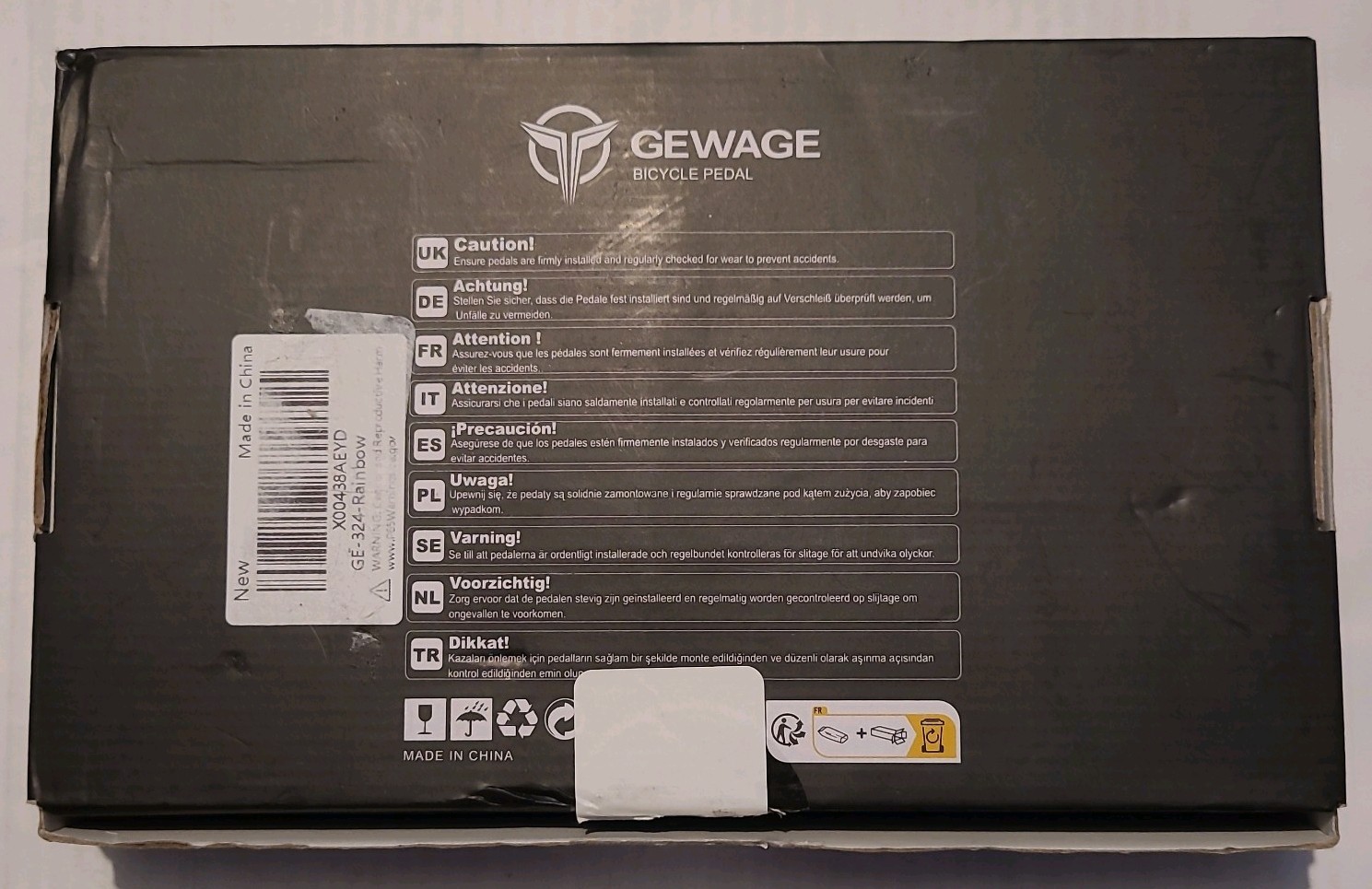 Gewage GE-324 Multicolor Alloy Flat Platform Bicycle Pedals