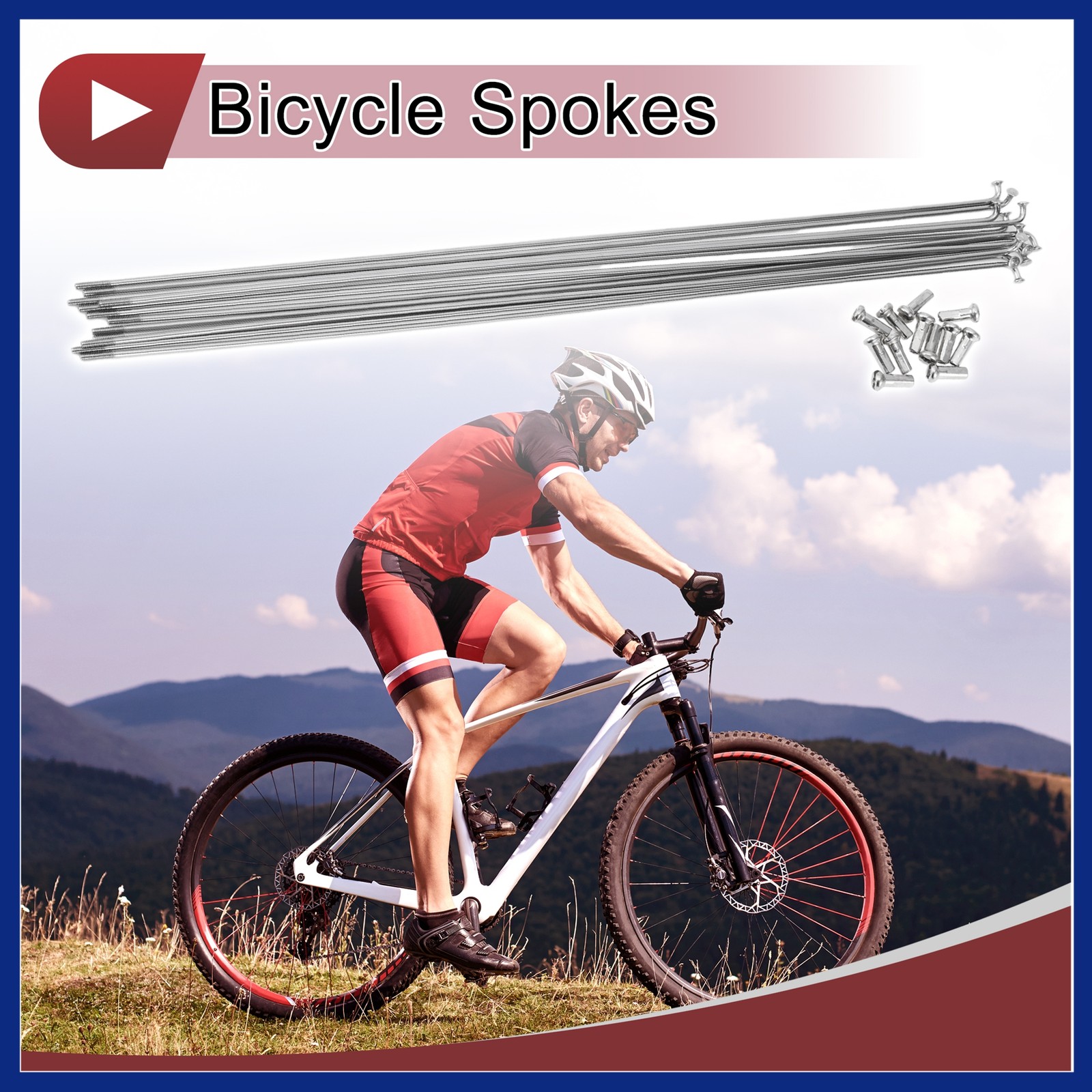 12Set 14G Bicycle Spokes 285mm Bike Wheel Spoke 304 Stainless Steel