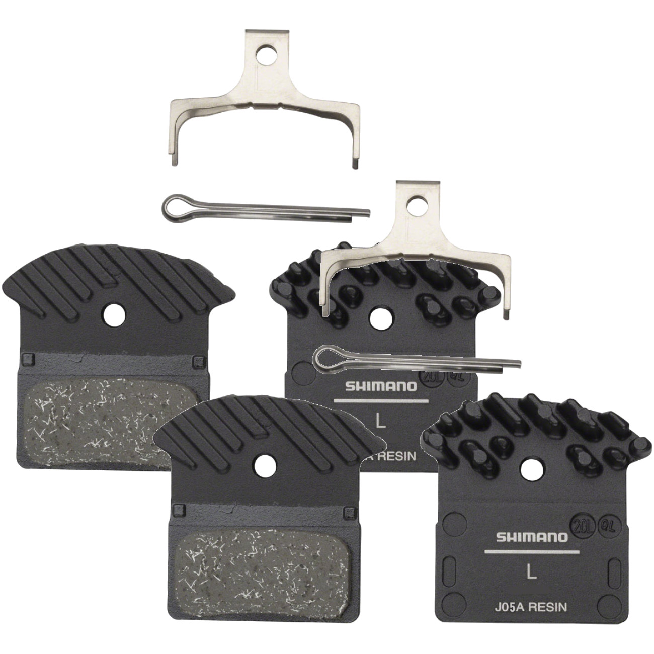 Shimano J05A-RF Resin Disc Brake Pads with Aluminum Finned Backing – Superior