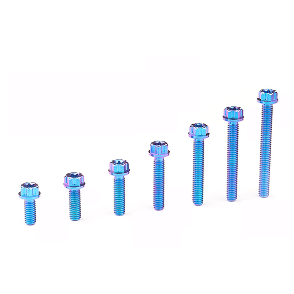 M4x10 12 15 20 25 30 35mm Titanium Bolts Flange torx screws Motorcycle Fastener