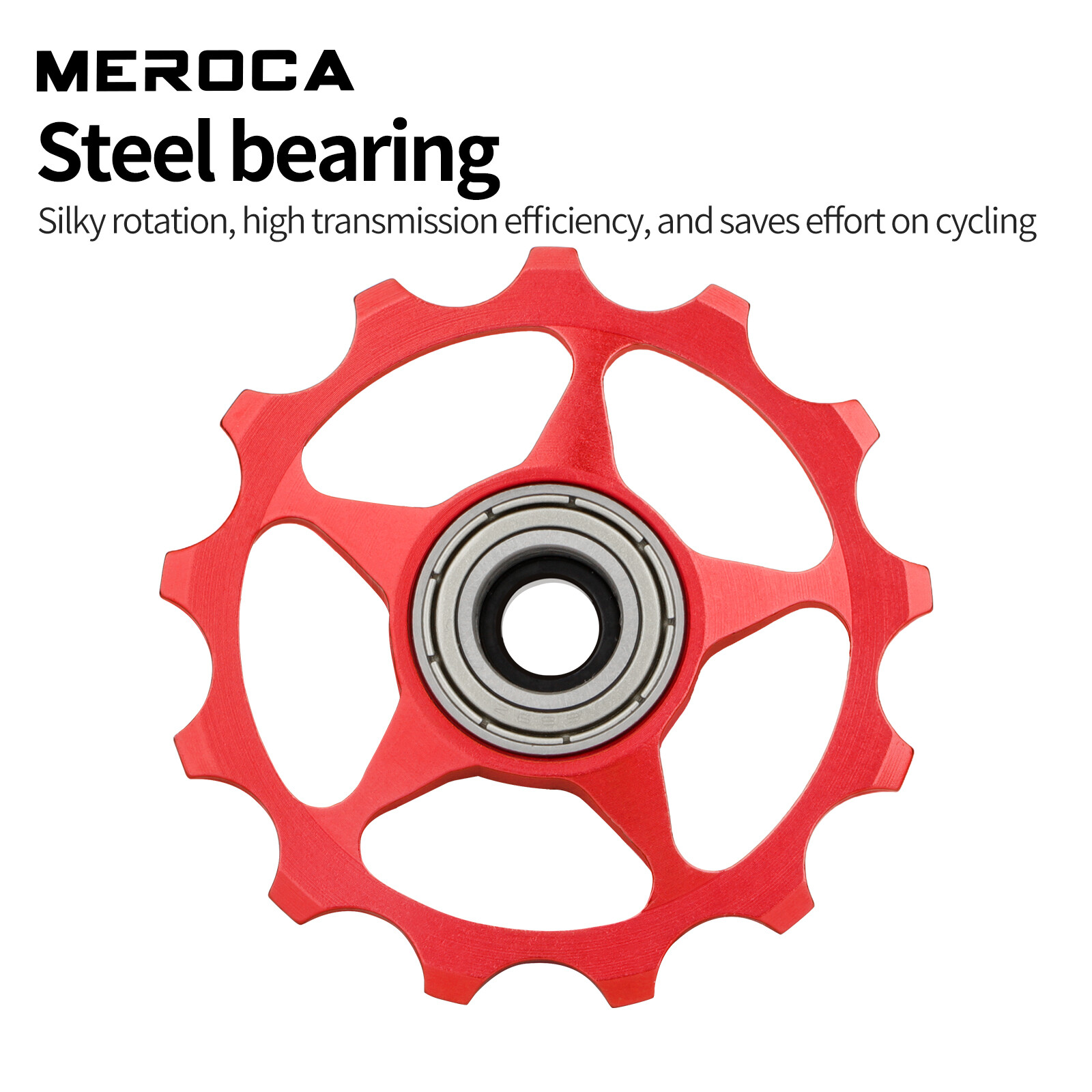 2pcs MTB Rear Derailleur Jockey Wheels Steel Bearing Pulley Bike Guide Roller