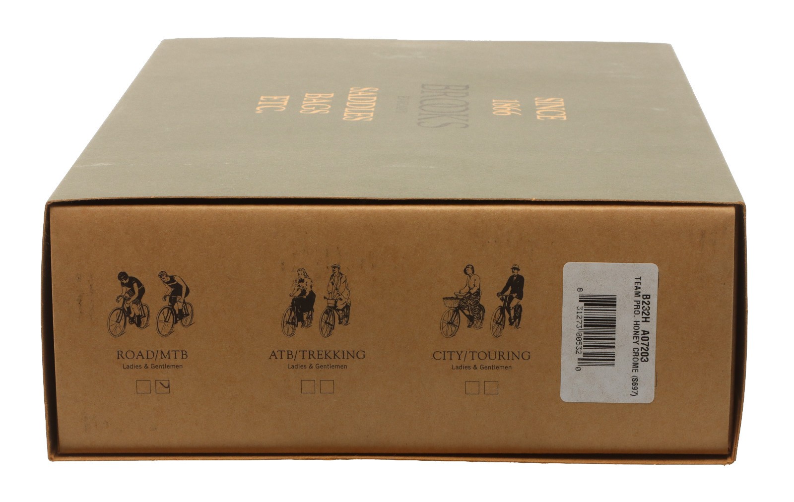 Brooks Team Pro Special Saddle Steel Rails Hard Leather Cover Honey NEW NOS