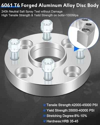 4X 4×4.5 Hub Centric Wheel Spacers Adapter 1 inch 25mm 4×114.3mm to 4×114.3mm