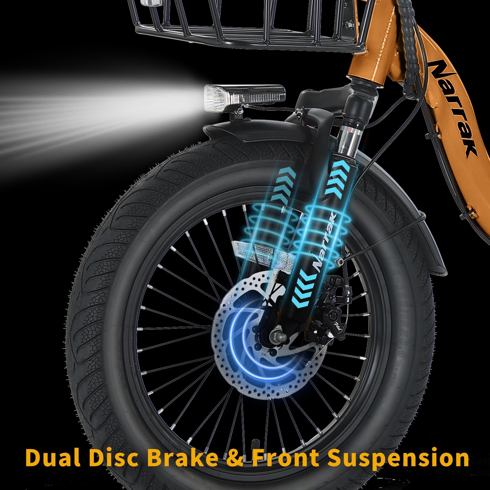 NARRAK Fat Tire Folding Electric Tr-ike Peak for Adults 13Ah Shimano 7-Speed N3