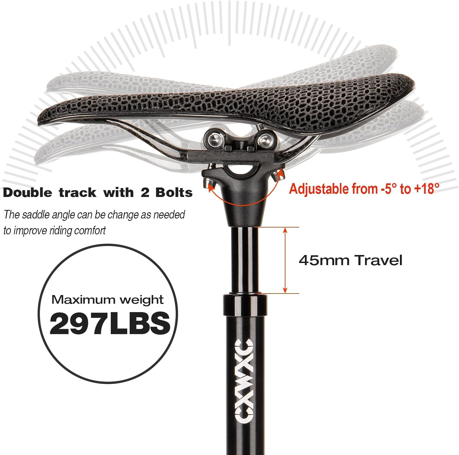 Suspension Seatpost 27.2 30.9 31.6Mm X 400Mm – Shock Absorber Bicycle Seat Post