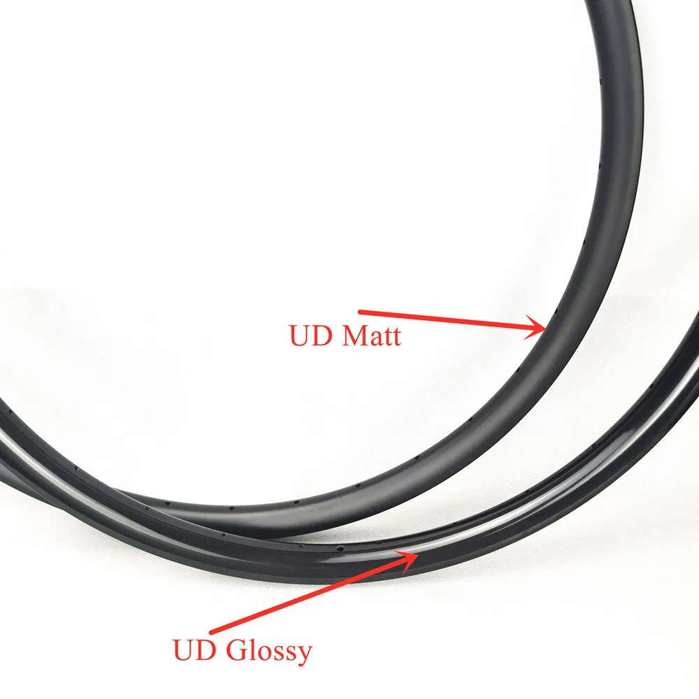 650C Bicycle 23*50mm Clincher Carbon Rim UD/3K Matte / Glossy 20-28 Holes