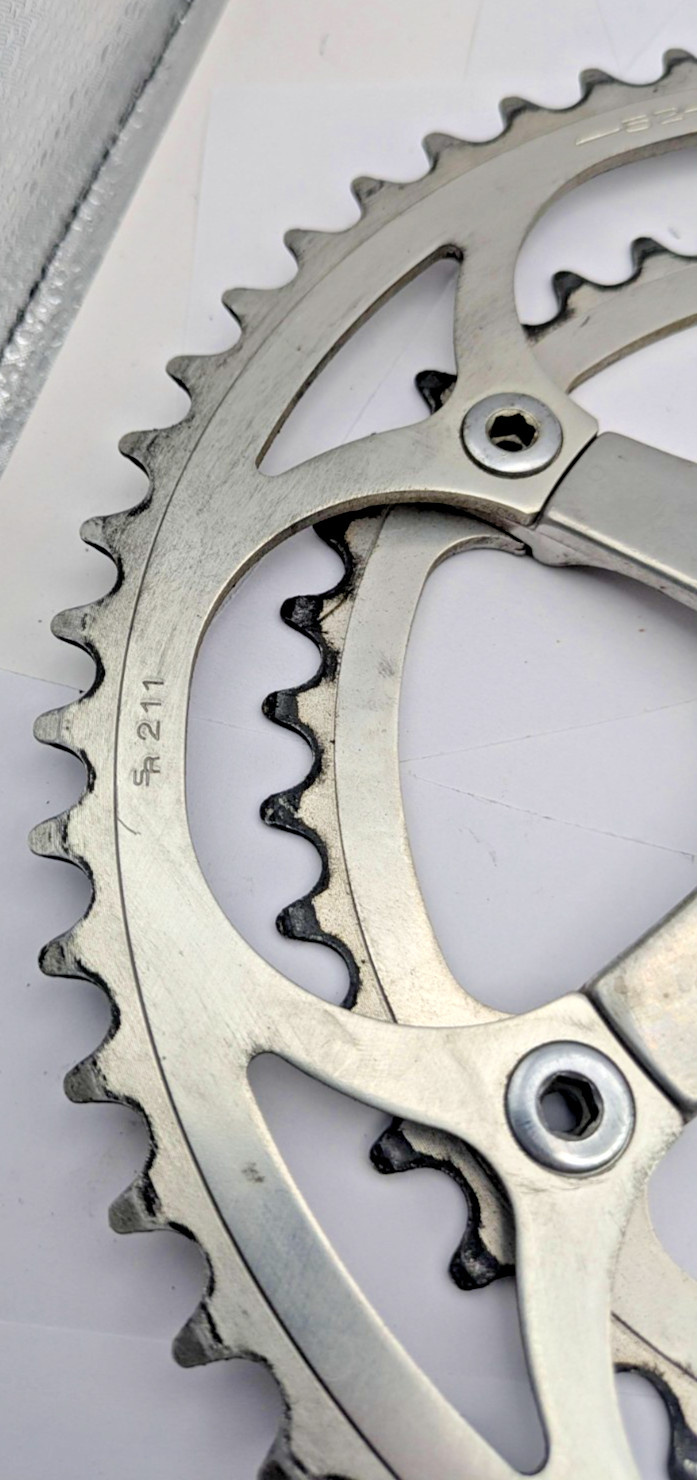SAKAE SR FORGED CRANKSET 170MM 40T 52T SILVER ALUMINUM DOUBLE JAPAN 211 271