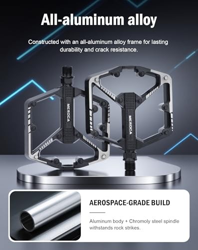 High-Performance Bicycle Pedals – CNC Aluminum Alloy Dual DU Bushings Black