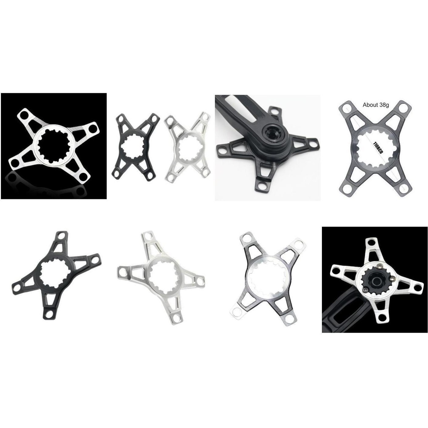Aluminum Alloy Spider 40g Weight CNC Processed Design Customizable Bike Setup