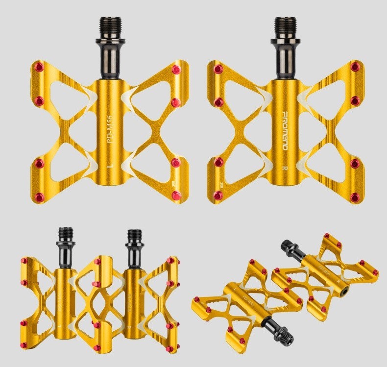 Aluminum Road MTB Mountain Bike XC Bicycle Pedal Butterfly 3 Bearing Flat Pedals